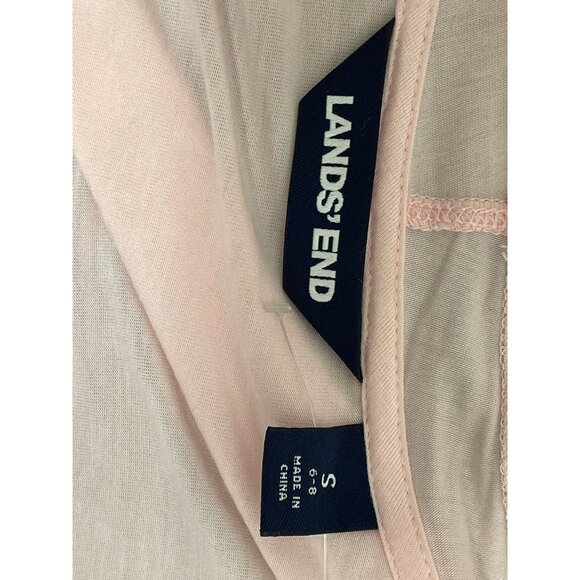 Lands End Light Pink Open Front Cardigan With Pockets Long Sleeve Womens Size S - Picture 6 of 8